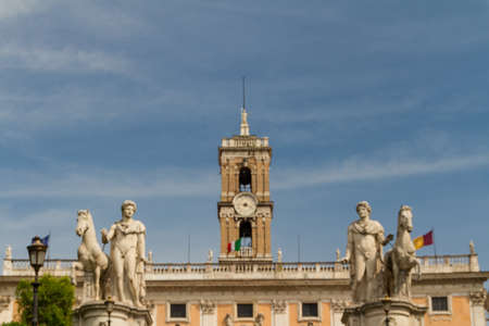 Campidoglio square (Piazza del Campidoglio) in Rome, Italyのeditorial素材