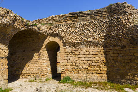 Old Carthage ruins in Tunisiaの写真素材