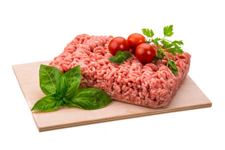 Stuffed raw meat with basilの写真素材