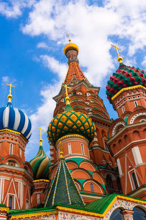 Saint Basil Temple in Moscow Red Squareの写真素材