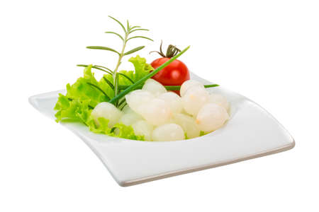 Small marinated onion with rosemaryの写真素材