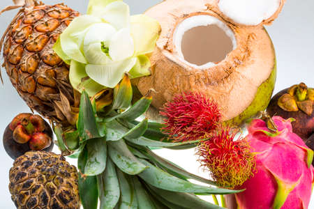 Thai fruit mix isolated