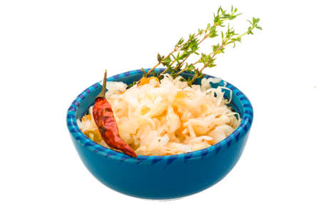 Fermented cabbage with herbsの写真素材