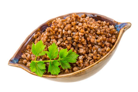 Buckwheat in the bowlの写真素材