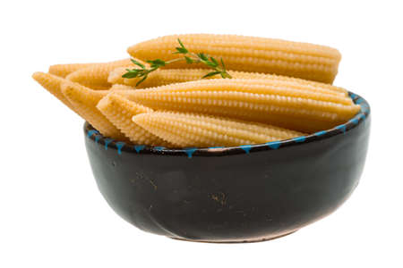 Baby corn isolatedの写真素材