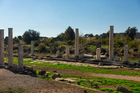 Ruins in Side, Turkeyの写真素材