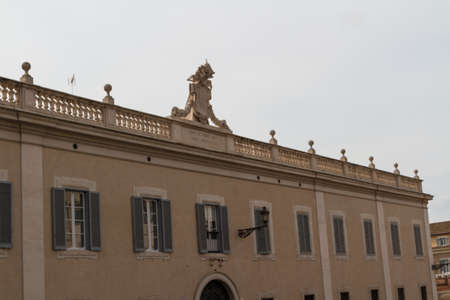 Rome, the Consulta building in Quirinale square.のeditorial素材