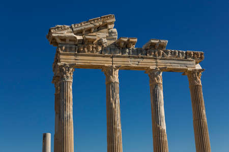 Apollo temple in Side, Turkeyの写真素材