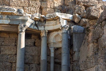 Ruins in Side, Turkeyの写真素材