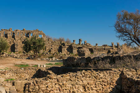 Ruins in Side, Turkeyの写真素材