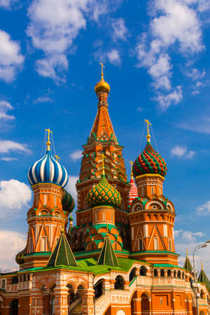 Saint Basil Temple in Moscow Red Squareの写真素材