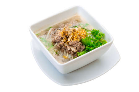 Thai soup with minced meatの写真素材