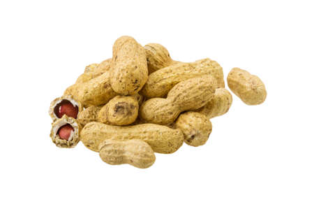 Peanut heap isolated on white bacground