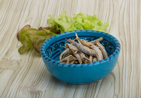 Dries anchovy - small fishes in the bowl