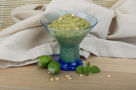 Feijoa jam with berries and cedar nutの写真素材