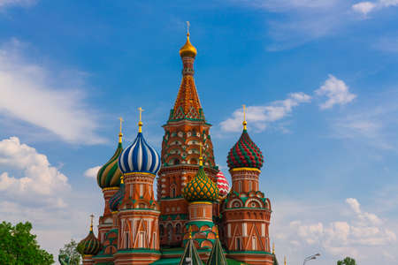 Saint Basil Temple in Moscow Red Squareの写真素材