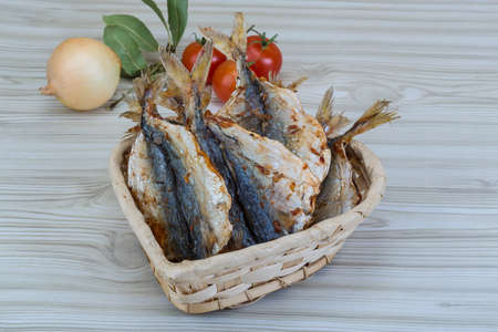 Dry salted fish - soft traditional snack for beer