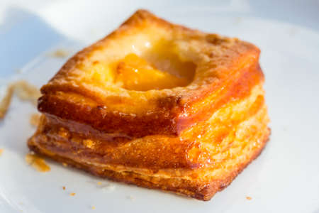 Fresh baked sweet bun in the bowlの写真素材