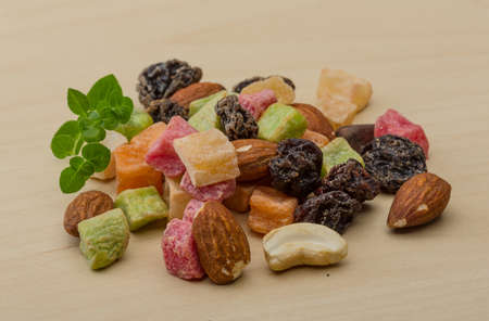 Fresh Nuts and dry fruits mix heapの写真素材