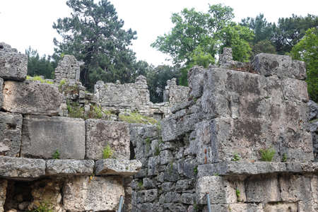 Ancient Phaselis ruins in Turkey Kemer Antalyaの写真素材
