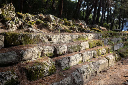 Ancient Phaselis ruins in Kemer Antalya, Turkeyの写真素材