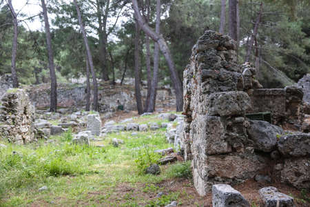 Ancient Phaselis ruins in Turkey Kemer Antalyaの写真素材