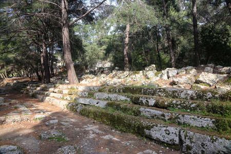 Ancient Phaselis ruins in Kemer Antalya, Turkeyの写真素材