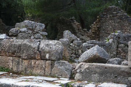 Ancient Phaselis ruins in Turkey Kemer Antalyaの写真素材