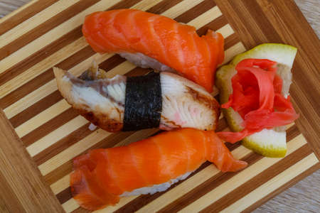 Japan traditional cusine - fresh cold sushi setの写真素材