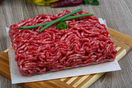 Raw Minced beef meat - ready for cookingの写真素材