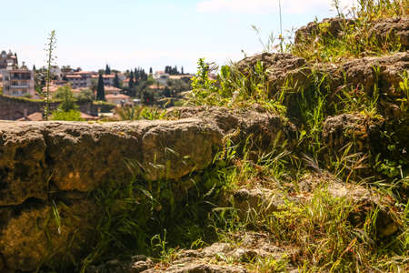 Ancient Side ruins in Turkey Kemer Antalyaの写真素材