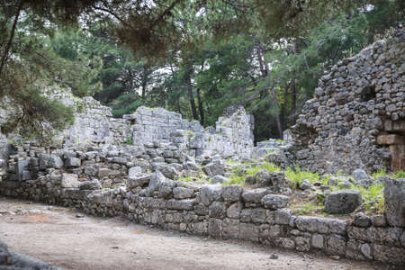 Ancient Phaselis ruins in Turkey Kemer Antalyaの写真素材