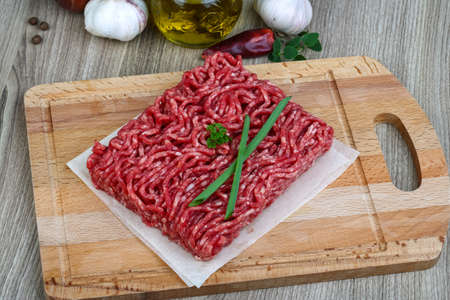 Raw Minced beef meat - ready for cooking