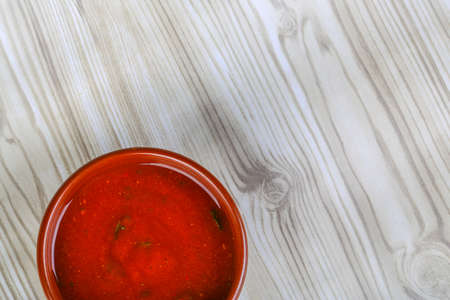 Georgian tomato and herbs spicy sauce - for meatの写真素材