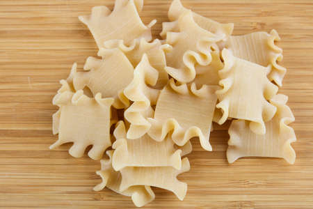 Tatarian macaroni - beshbarmak heap ready for cookingの写真素材