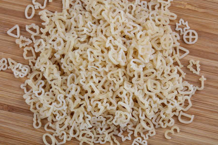 Raw kids pasta - ready for cookingの写真素材