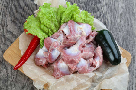 Chicken stomach with pepper ready for cooking