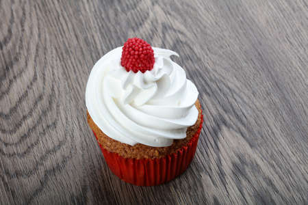 Fresh sweet shugary Cupcake with cream