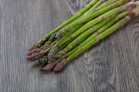 Raw fresh ripe asparagus ready for cookingの写真素材