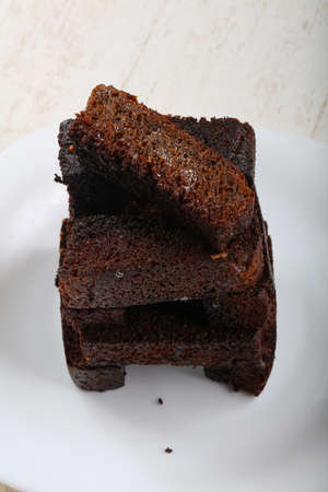 Snack - salted black garlic bread