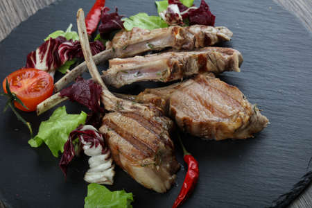 Lamb Frenched Rack grilled rib bone