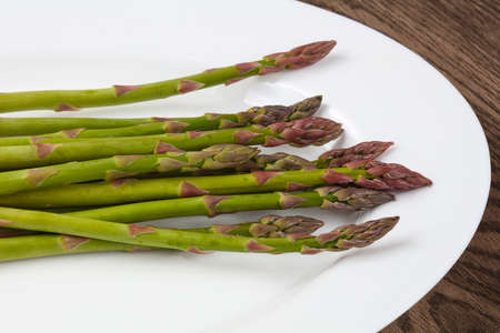 Raw fresh ripe asparagus ready for cookingの写真素材