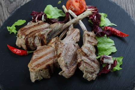 Lamb Frenched Rack grilled rib bone