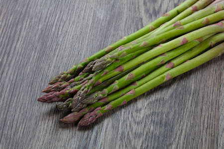 Raw fresh ripe asparagus ready for cookingの写真素材