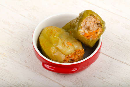 Stuffed peppers with meatの写真素材