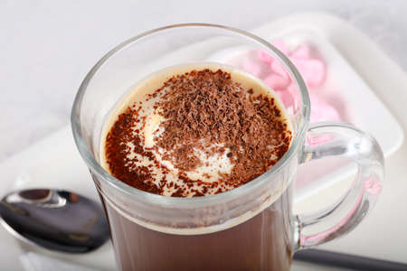 Coffee with ice-cream and chocoの写真素材