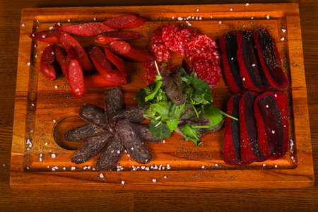 Sausages plate mix snackの写真素材