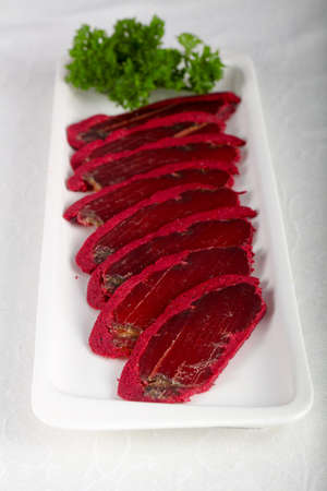 Beef basturma meatの写真素材