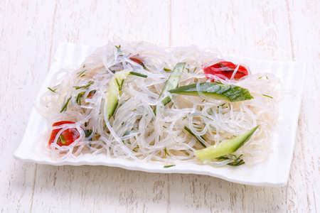 Pickled glass noodles in the bowlの写真素材