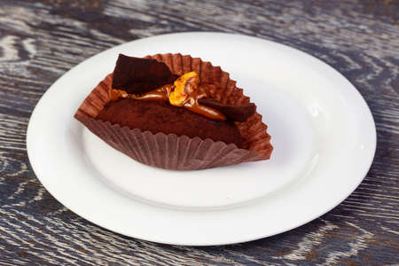 Delicious "Potato" cake with walnut and caramelの写真素材